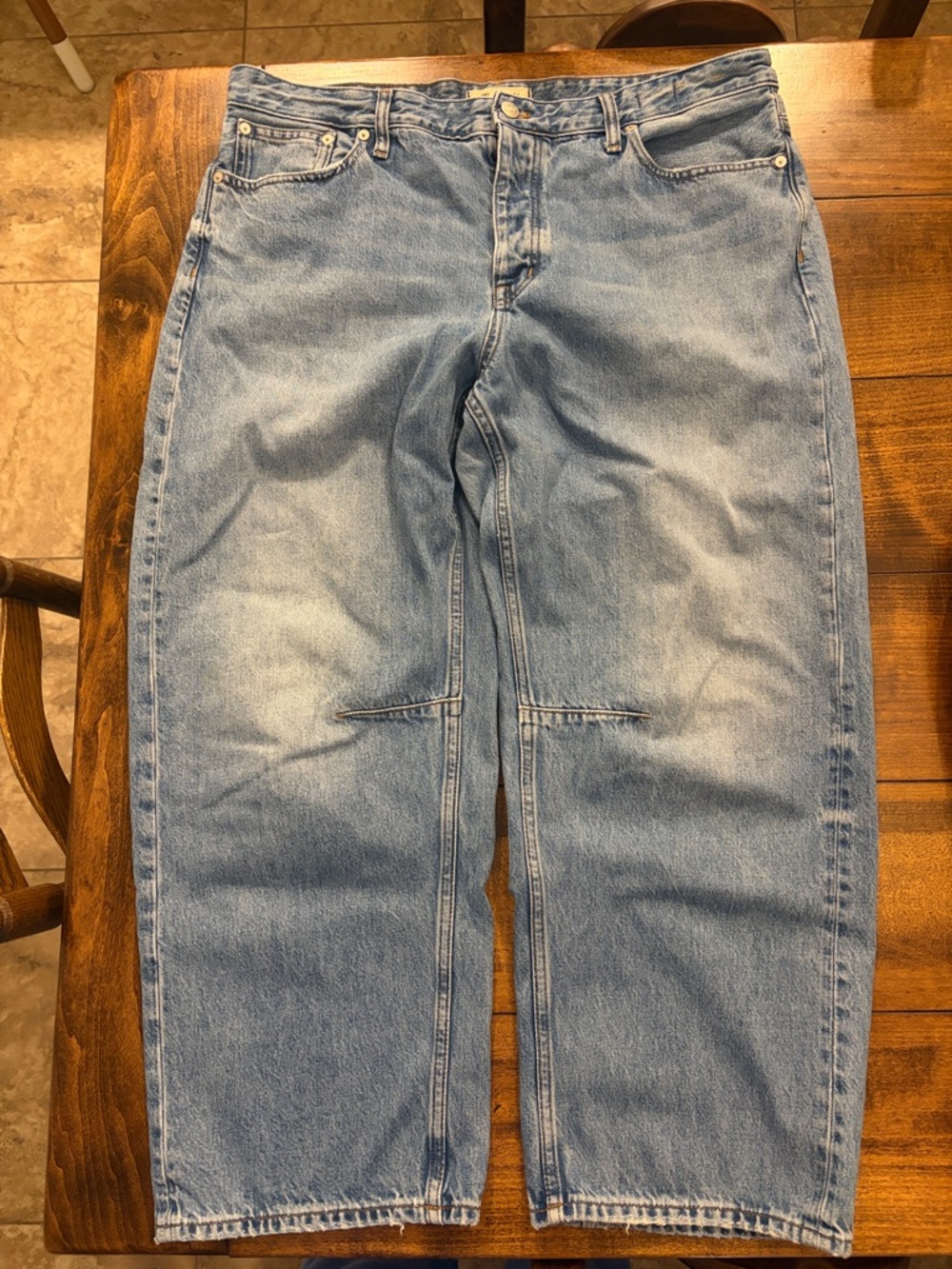 Madewell darted barrel Jean